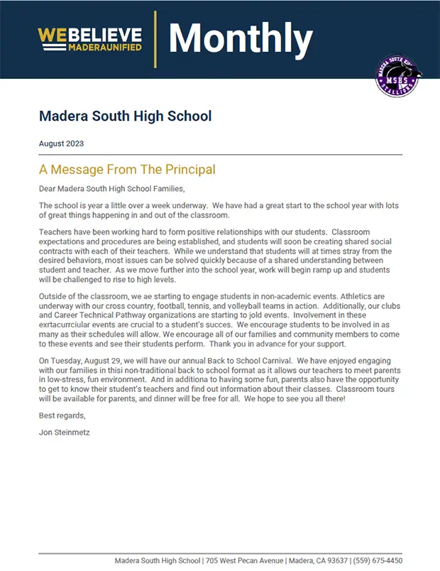 August 2023 MHS Monthly Newsletter