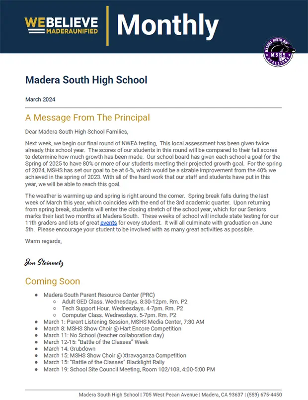 March 2024 MHS Newsletter